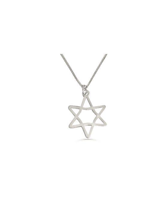 שרשרת זהב חלול מגן דוד פשוט, מתנות חתונה יהודיות, ישר